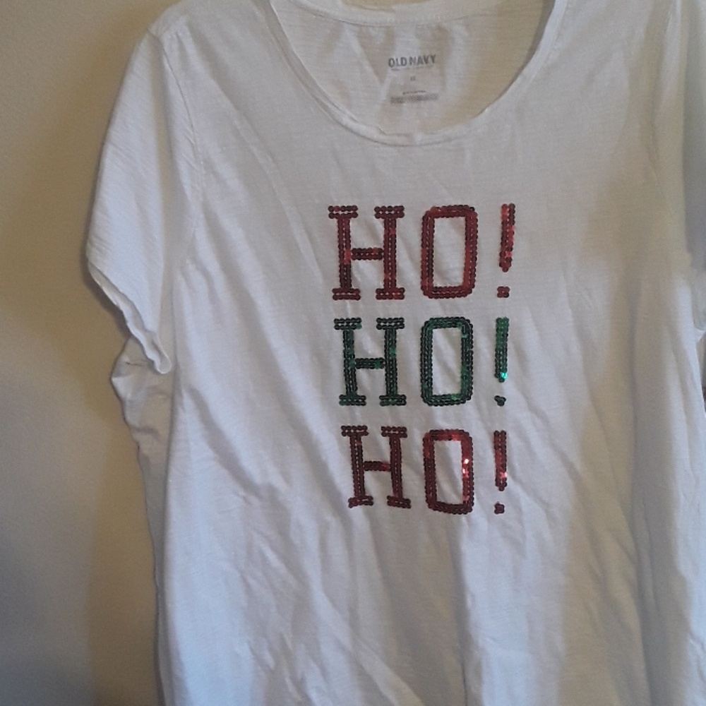 Old Navy White Christmas Shirt
